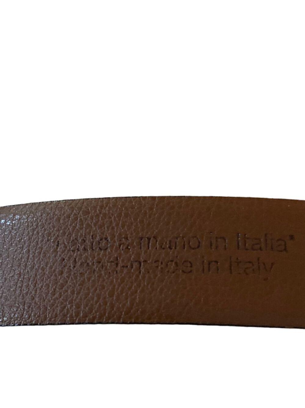 Men's Unbranded Brown Leather Belt Size 32/80 - Picture 2 of 4
